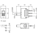 KNITTER-SWITCH PCB Slide Switch SPDT Latching 50mA Gold over Nickel Plated Phosphor Bronze ASL 1D