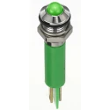 RS PRO Green 2V DC 20mA Prominent Silver Bezel Panel Mount Indicator 134-5532