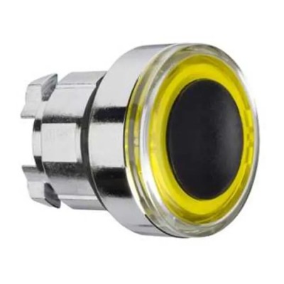 Schneider Electric Harmony Series Yellow Momentary Push Button Head 22 mm Cutout Metal, IP69K, IP67, IP66 ZB4BW983