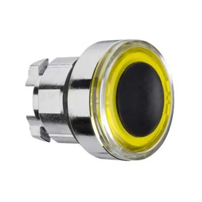 Schneider Electric Harmony Series Yellow Momentary Push Button Head 22 mm Cutout Metal, IP69K, IP67, IP66 ZB4BW983