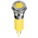 RS PRO Yellow Panel Mount Indicator 24V dc 20mA Solder Lug Termination Flush Bezel IP67 134-5554