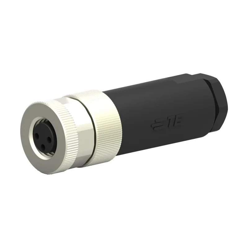 TE Connectivity Industrial Circular Connector, 3 Contacts, Cable Mount, M8 Size, Plug Female, IP67, 60V, 3A T4010008031-000