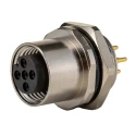 TE Connectivity Circular Connector 5 Contacts Front M12 Socket Female IP67 Nylon Housing T4143012051-000