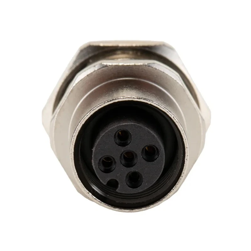 TE Connectivity Circular Connector 5 Contacts Front M12 Socket Female IP67 Nylon Housing T4143012051-000