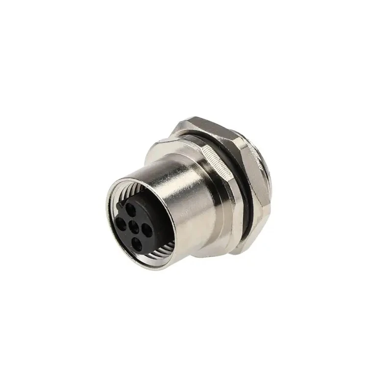 TE Connectivity Industrial Circular Connector 5 Contacts, Front Mount, M12 Socket Female, IP67, Nylon T4133412051-000