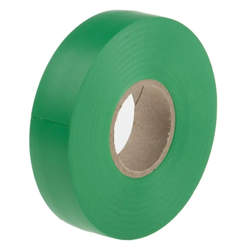 RS PRO Green Polyvinyl Chloride Electrical Tape 19mm Width x 33m Length, 0.13mm Thickness, Breakdown Voltage 8000V 134-7331