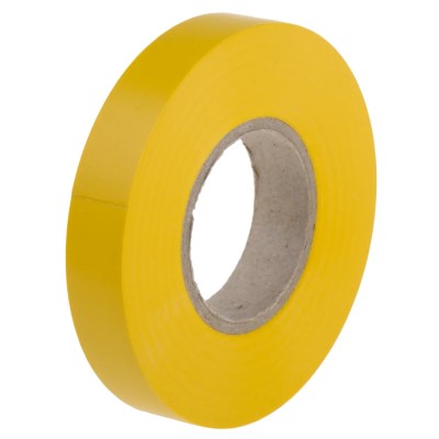 RS PRO Yellow Polyvinyl Chloride Electrical Tape 12mm x 20m, Rubber Resin Adhesive, 0.13mm Thickness 134-7332