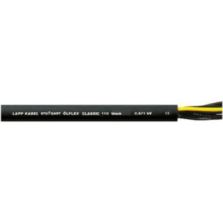 Lapp ÖLFLEX CLASSIC 110 YY Control Cable 5 Cores 18 AWG Unscreened 50m Black Polyvinyl Chloride Sheath 1120237