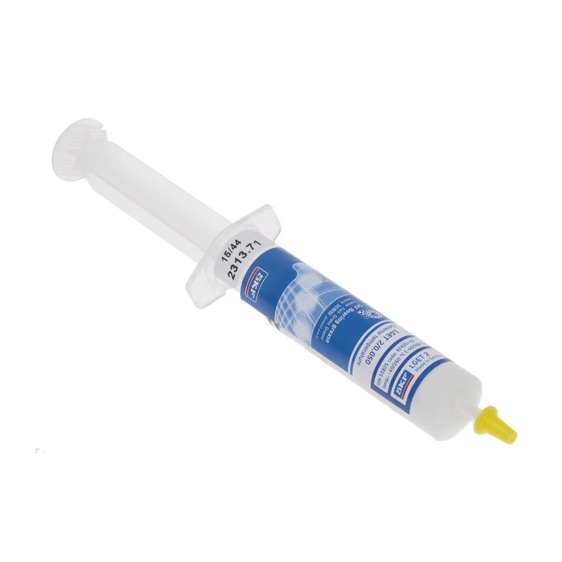 SKF Mineral Oil Grease 50 g Syringe, NGLI Grade 2, Viscosity 400 mm²/s, Polytetrafluoroethylene Thickener LGET 2/0.05