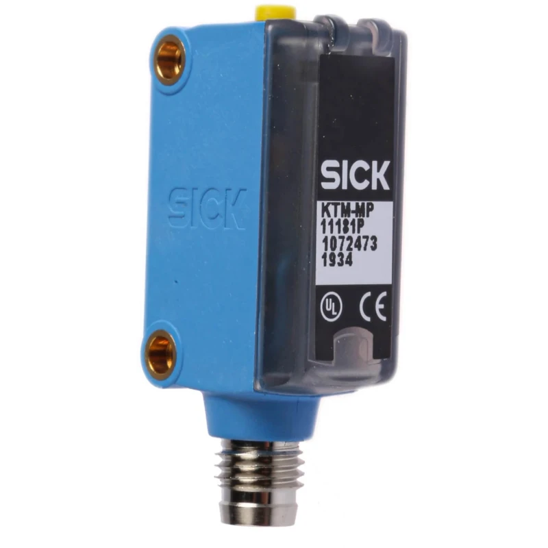 SICK Contrast Sensor White LED 12.5 mm PNP 50 mA IO-Link IP67 24V dc KTM-MP11181P