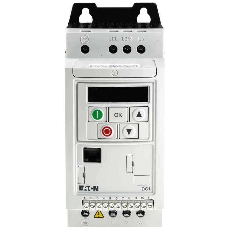 Eaton Inverter Drive, 750 W, 3 Phase, DC1 Series 400V AC 3.3 A Vector Control 185743 DC1-342D2FN-A20CE1