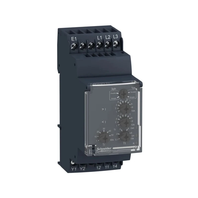 Schneider Electric Monitoring Relay 3 Phase, 1 Phase, SPDT Contact, DIN Rail Mount, 230V AC/DC RM35BA10