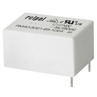 Relpol RM40 Series PCB Power Relay, 5V DC Coil, 5A Switching Current, SPDT RM40-2011-85-1005