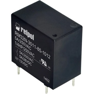 Relpol PCB Power Relay 12V DC Coil 5A Switching Current SPST RM32N-3021-85-S012