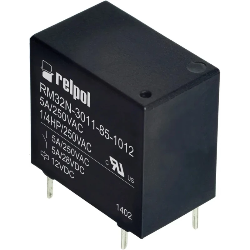 Relpol PCB Power Relay 12V DC Coil 5A Switching Current SPST RM32N-3021-85-S012