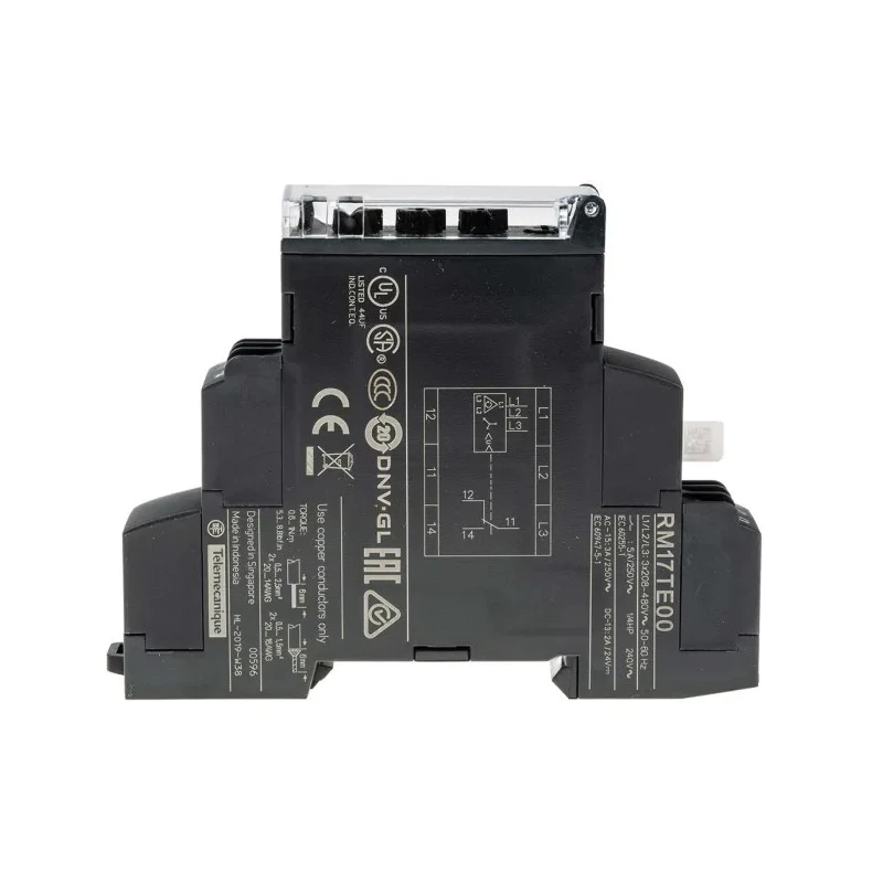 Schneider Electric Monitoring Relay 3 Phase SPDT DIN Rail Mount 480V AC RM17TE00