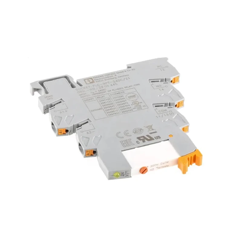 Phoenix Contact Electromechanical Interface Relay PLC-RPT- 24DC/21AU/MS, DIN Rail Mount, 24V DC Coil, SPDT, 10A 2909672