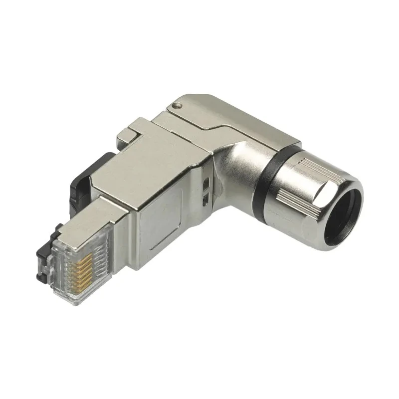 Molex 130047 Series RJ45 Connector Male Cable Cat5e Cat6a Shielded Right Angle 1 Port 8 Way RJ45