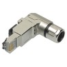 Molex 130047 Series RJ45 Connector Male Cable Cat5e Cat6a Shielded Right Angle 1 Port 8 Way RJ45