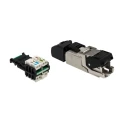 Molex 130047 Series RJ45 Connector Male Cable Mount Cat5e Cat6a Shielded Straight 1 Port 8 Way RJ45