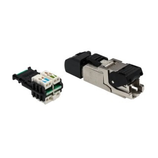 Molex 130047 Series RJ45 Connector Male Cable Mount Cat5e Cat6a Shielded Straight 1 Port 8 Way RJ45