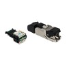 Molex 130047 Series RJ45 Connector Male Cable Mount Cat5e Cat6a Shielded Straight 1 Port 8 Way RJ45