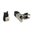 Molex 130047 Series RJ45 Connector Male Cable Mount Cat5e Cat6a Shielded Straight 1 Port 8 Way RJ45