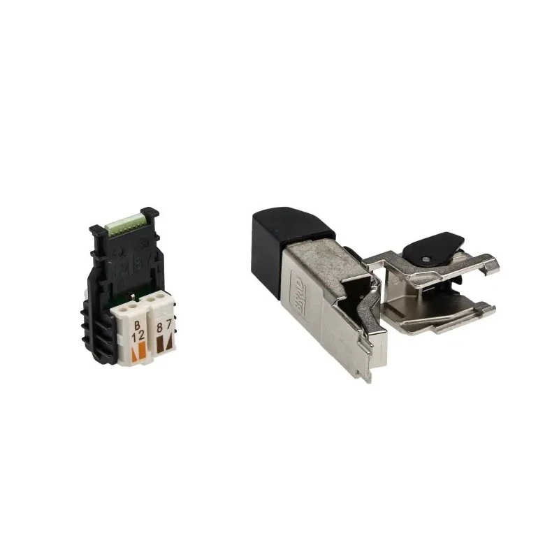 Molex 130047 Series RJ45 Connector Male Cable Mount Cat5e Cat6a Shielded Straight 1 Port 8 Way RJ45