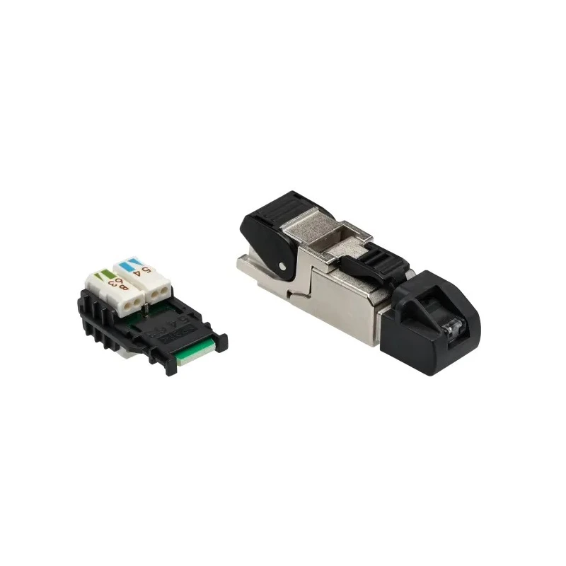 Molex 130047 Series RJ45 Connector Male Cable Mount Cat5e Cat6a Shielded Straight 1 Port 8 Way RJ45