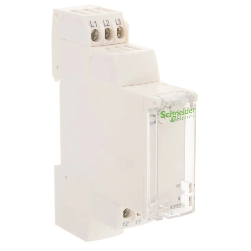 Schneider Electric Monitoring Relay, 3 Phase, SPDT Contact, DIN Rail Mount, 528V AC, 5A Contact Current, Model RM17TT00