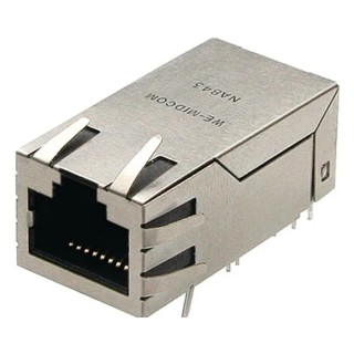 Wurth Elektronik LAN Ethernet Transformer PCB Mount 1 Output 350μH 1:1 Turns Ratio 17.02mm Length 13.87mm Width 7499511002A