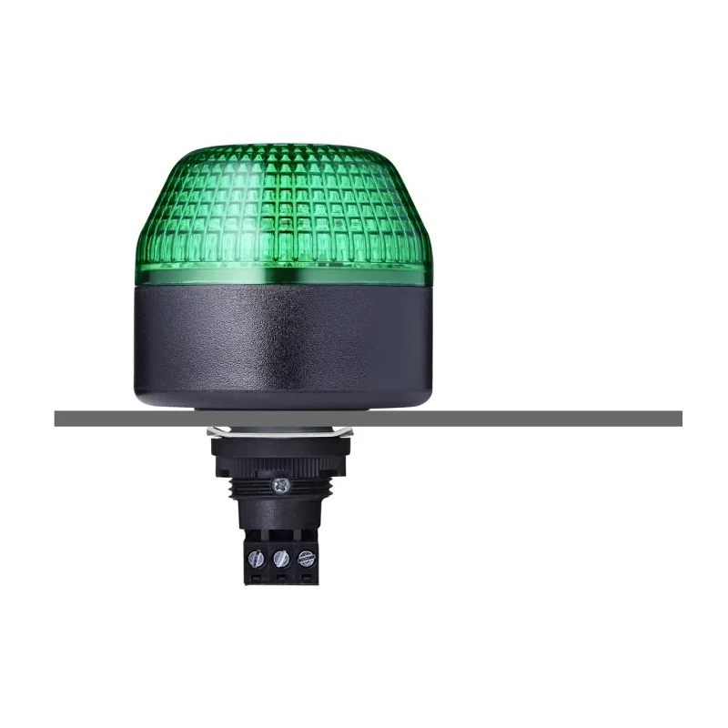 AUER Signal IBM Series Green Beacon 240V AC/DC Steady, Flashing Surface LED Bulb IP65 IP65