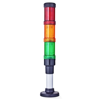 AUER Signal ECOmodul40 Series Amber, Green, Red Signal Tower Multi-tone, 3 Lights 24V AC/DC Base ECOmodul40