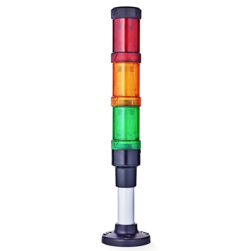 AUER Signal ECOmodul40 Series Amber, Green, Red Signal Tower Multi-tone, 3 Lights 24V AC/DC Base ECOmodul40