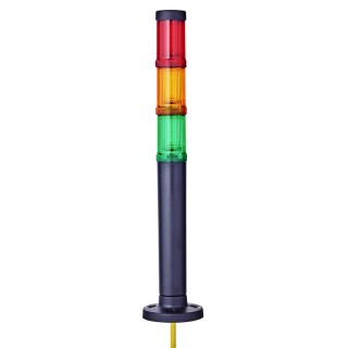 AUER Signal modulCOMPACT30 Series Amber, Green, Red Signal Tower, 3 Lights, 24V ac/dc Base Mount 