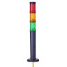 AUER Signal modulCOMPACT30 Series Amber, Green, Red Signal Tower, 3 Lights, 24V ac/dc Base Mount