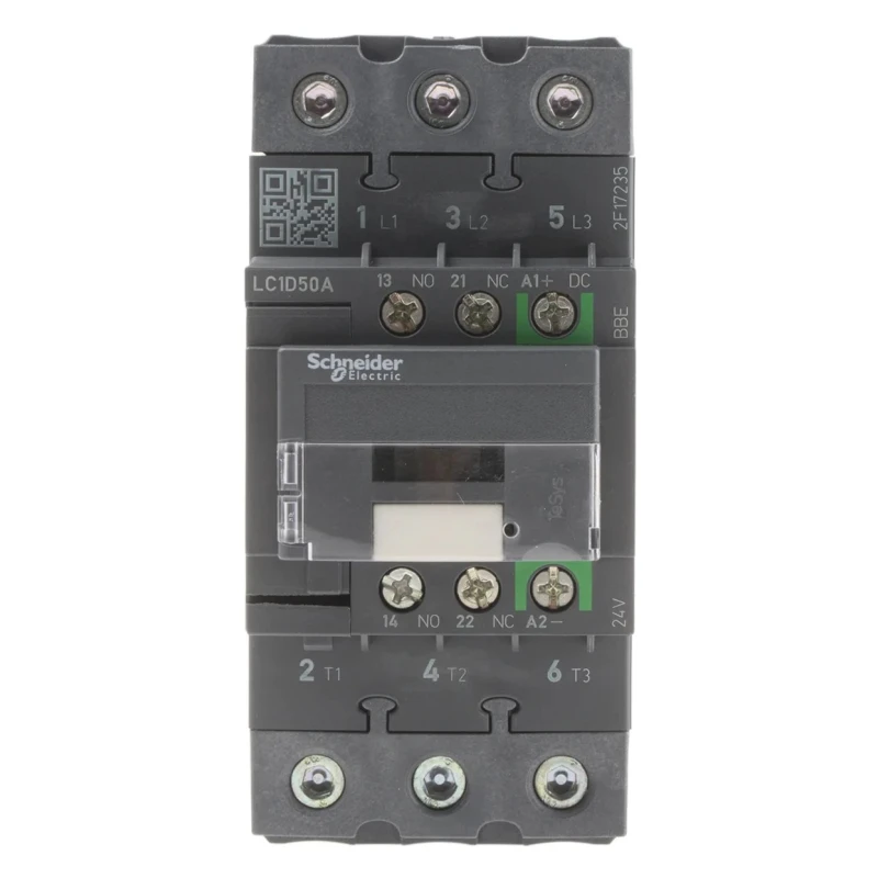 Schneider Electric TeSyS D Contactor, 24V DC Coil, 3-Pole, 50 A, 22 kW, 3 NO, 690V AC LC1D50ABBE