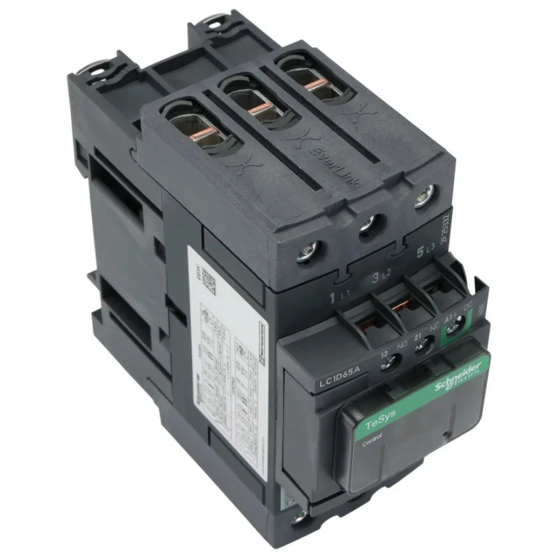 Schneider Electric TeSys D Contactor, 24V DC Coil, 3-Pole, 65 A, 30 kW, 3 NO, 690V AC LC1D65ABBE