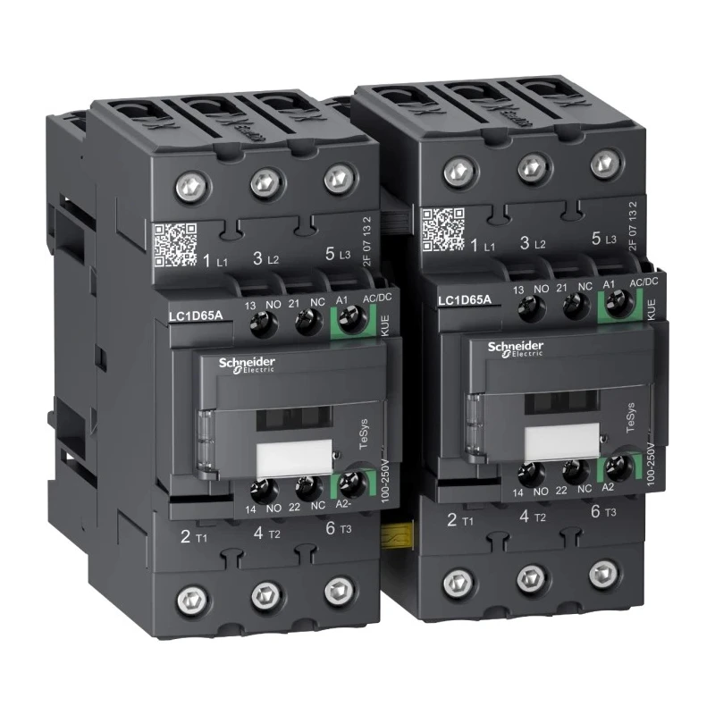 Schneider Electric Reversing Contactor 230V AC Coil, 3-Pole, 65 A, 30 kW 250V, 3 NO, 690V AC LC2D