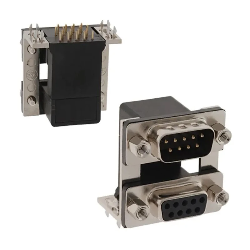 Norcomp 189 Series Right Angle 9 2.769 mm Pitch PCB D-Sub Connector with 4 to 40 Insert 189-009-413R491