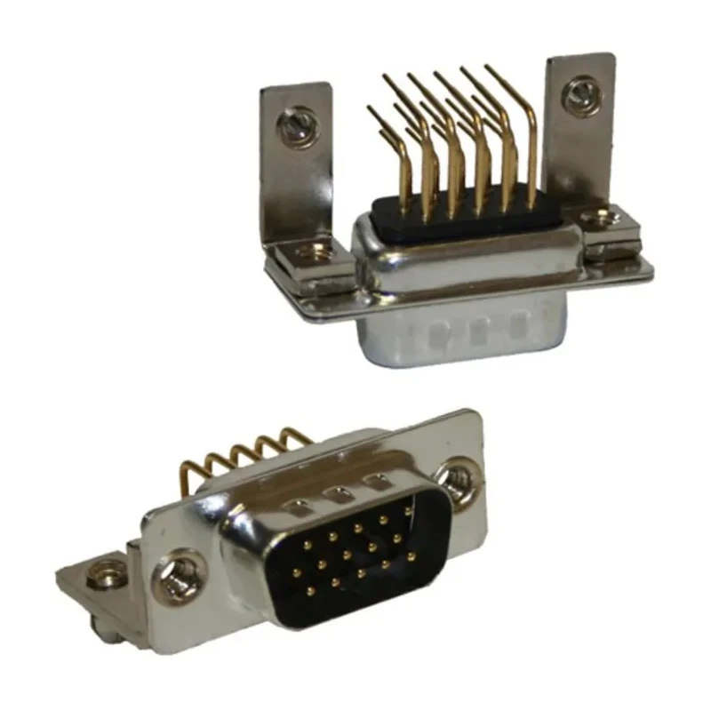 Norcomp SEAL-D 15 Way Right Angle 2.286 mm Pitch High Density D-Sub Connector with 4 to 40 Insert Male 781-M15-113R141