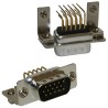 Norcomp SEAL-D 15 Way Right Angle 2.286 mm Pitch High Density D-Sub Connector with 4 to 40 Insert Male 781-M15-113R141