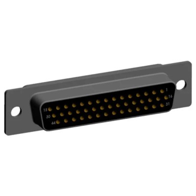 Norcomp 780 44 Way Straight 2.286 mm Pitch Plug-in D-Sub Connector Female 780-M44-213R001