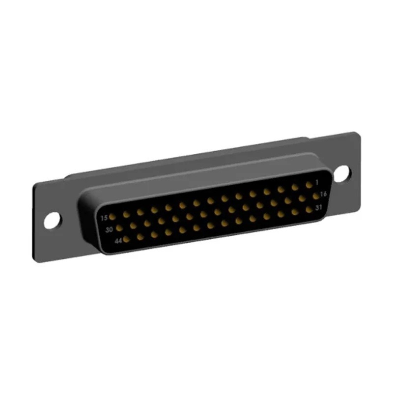Norcomp 780 44 Way Straight 2.286 mm Pitch Plug-in D-Sub Connector Female 780-M44-213R001