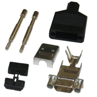 Norcomp MICRO-D 9 Way Straight D-Sub Connector Female Thermoplastic Housing Crimp Termination 960-009-010R011