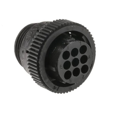 TE Connectivity Circular Connector 9 Contacts Cable Mount Socket Female, Standard Size, 13A, 600V, Threaded Mating 182645-1