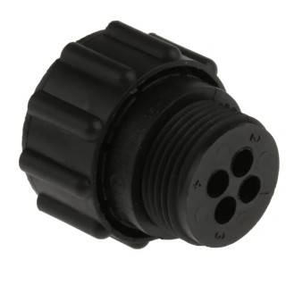 TE Connectivity Circular Connector 4 Contacts Cable Standard Plug Female CPC Series 182647-1