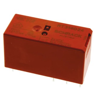 TE Connectivity PCB Power Relay 24V DC Coil 16A Switching Current SPDT RT314024 9-1393239-8