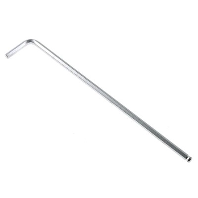 Wiha L Metric Hex Key, Hex size 3 mm, Chrome Vanadium Steel, Long Arm, Chrome Plated Finish 20549