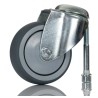 Tente Swivel Castor 80 kg Load Capacity 100 mm Rubber Wheel with Precision Ball Bearing Hub 2470PJX100P30CHC10X90